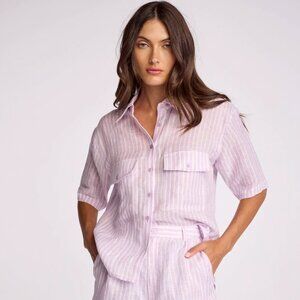 Crosby Shirt ~ Lavender Stripe